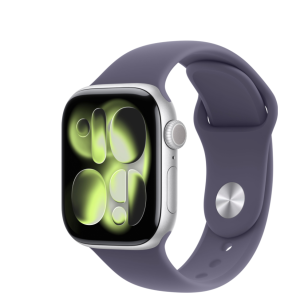 Apple Watch Series 11, 42mm GPS, Silver, Sport Band Purple Fog, M/L