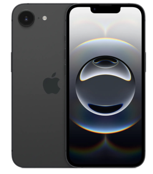 iPhone 16e, Black, 128 ГБ, Nano-SIM + eSIM
