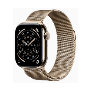 Apple Watch Series 11, 46mm GPS + Cellular, Gold, Milanese Loop Gold